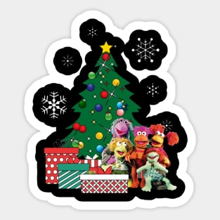 Fraggle Rock Around The Christmas Tree Sticker